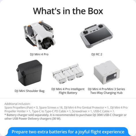 Drone DJI Mini 4 Pro Fly More Combo (com tela)